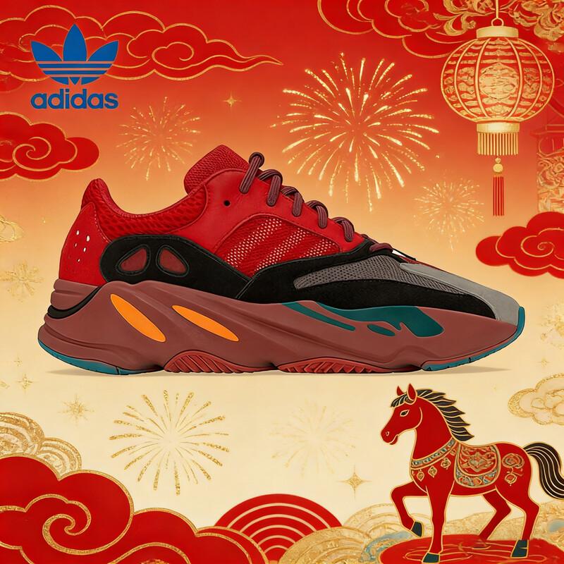 Adidas Yeezy 700 V3 'New Year Flame Red' Lifestyle Shoes