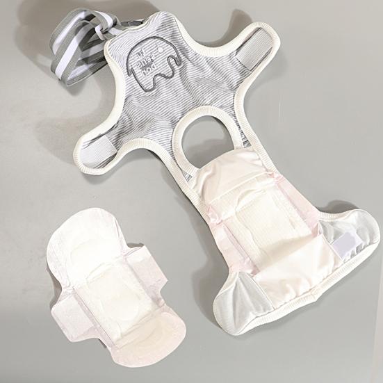 Design krku Měkký prodyšný kreslený potisk medvěda Pet Psí plenka Hygienické kalhotky Pet