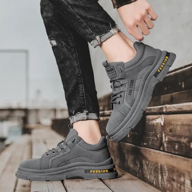 Herbst Low-Top Plüsch Warme Werkzeugschuhe Herrenmode Lässige Stiefeletten Bequem Rutschfest Dämpfend Outdoor Männliche Sportschuhe