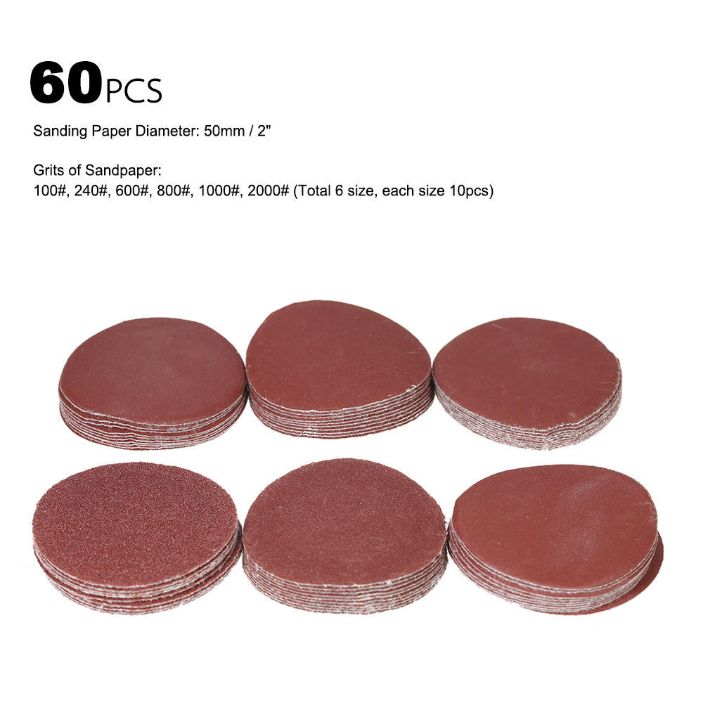 Letbo New 2 Inch 50mm M6 Self-adhesive Wool Polishing Disc with 50pcs 60 to 180 Grit Sandpapers Letbo New 2 Inch 50mm M6 Self-adhesive Wool Polishing Disc with 50pcs 60 to 180 Grit Sandpapers