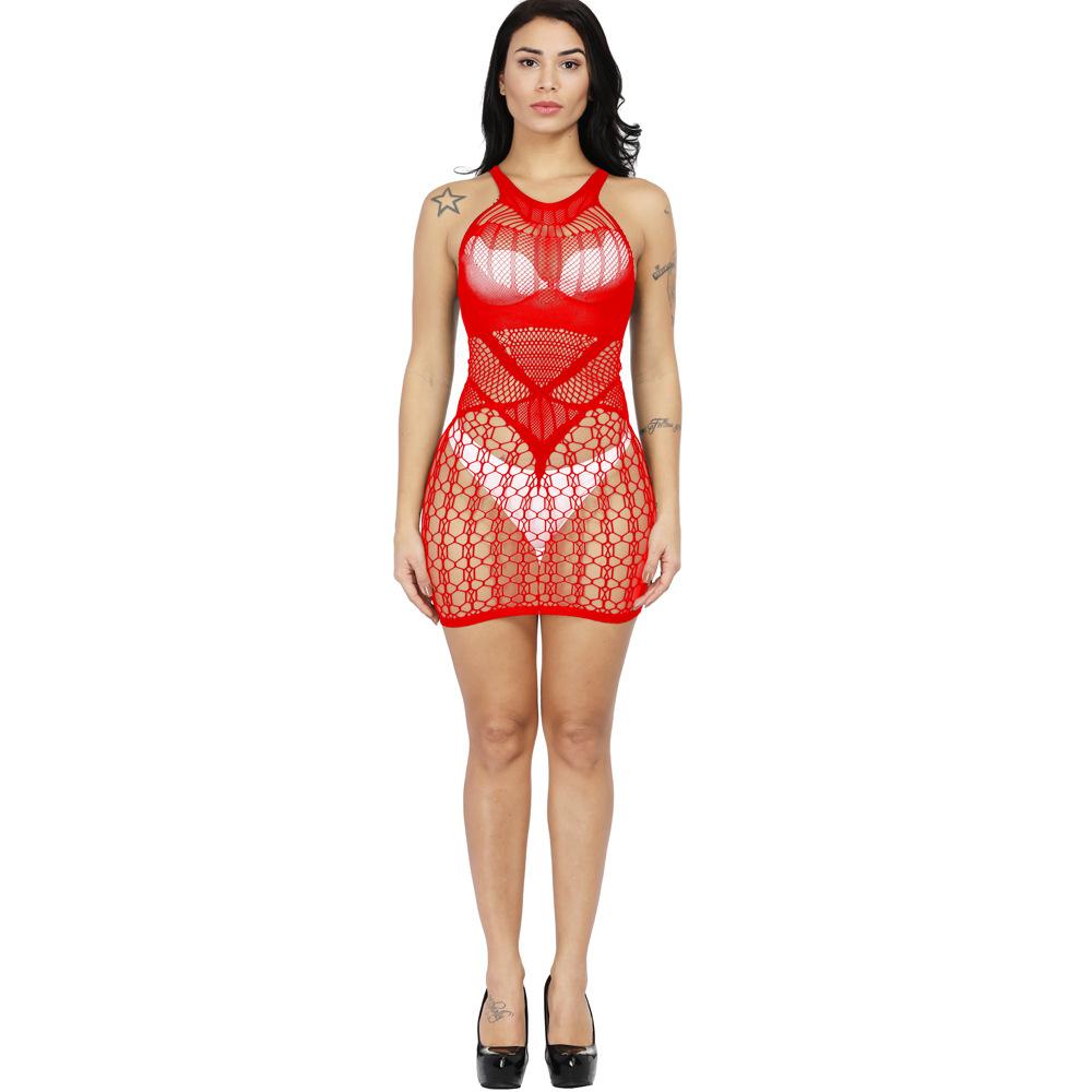 Sex Underwear Sexy Mesh, Jacquard Perspective Mesh Garment Suspender Hip Skirt Color