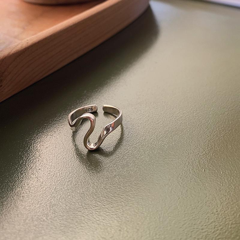 925 Sterling Unique Silver Irregular Line Ring For Women Perfect For Occasions Special