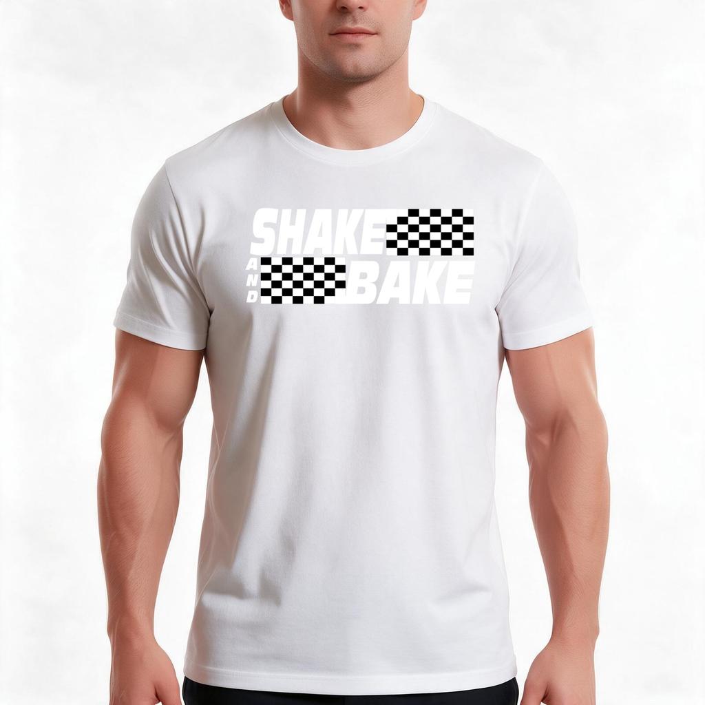 Shake And Bake Tshirt Summer Casual Cotton Tee Oversized Streetwear Tops Vintage Graphic Print Loose Fit Short Sleeve