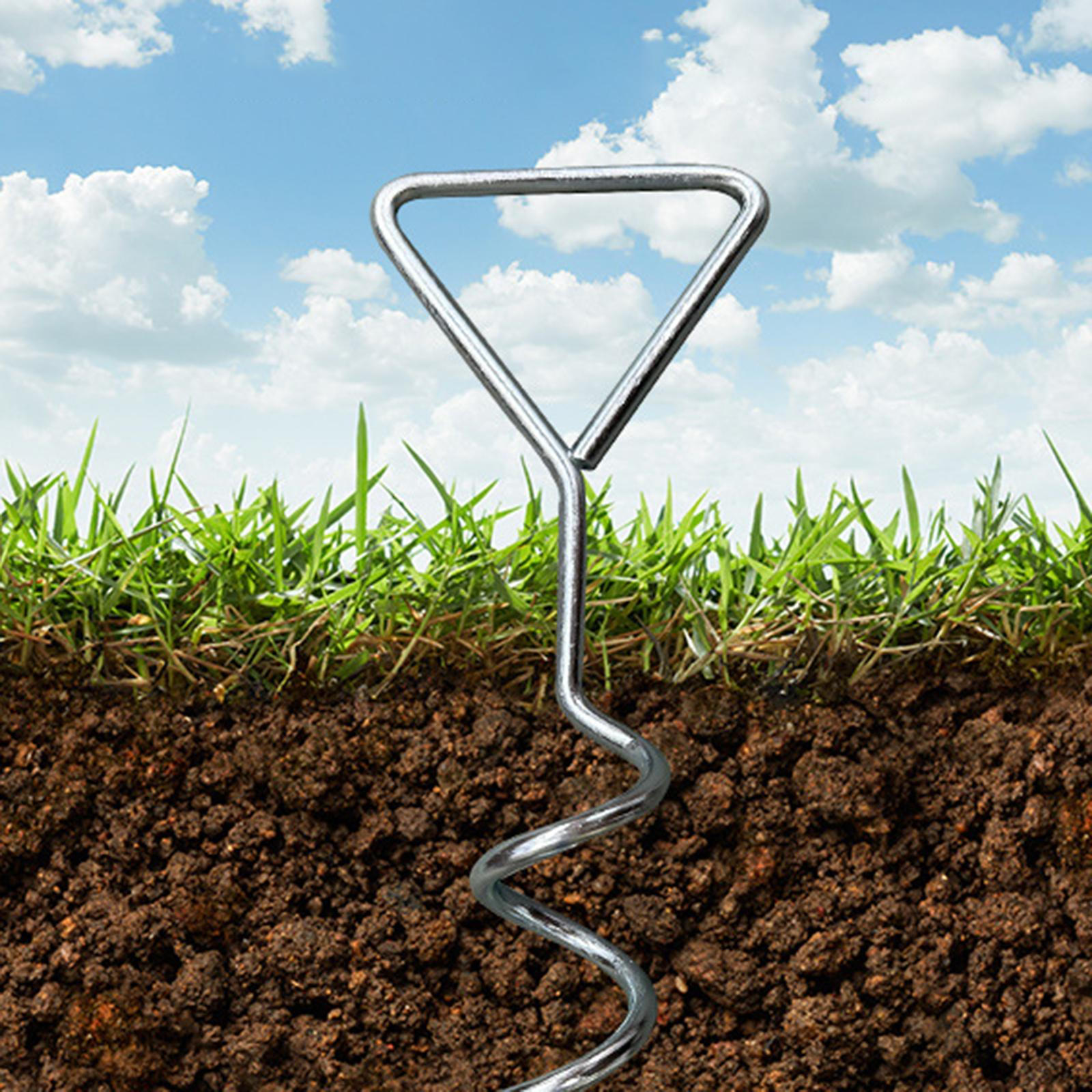 

Trampoline Stake Spiral Ground Anchor Sturdy Parts Heavy Duty for Tents