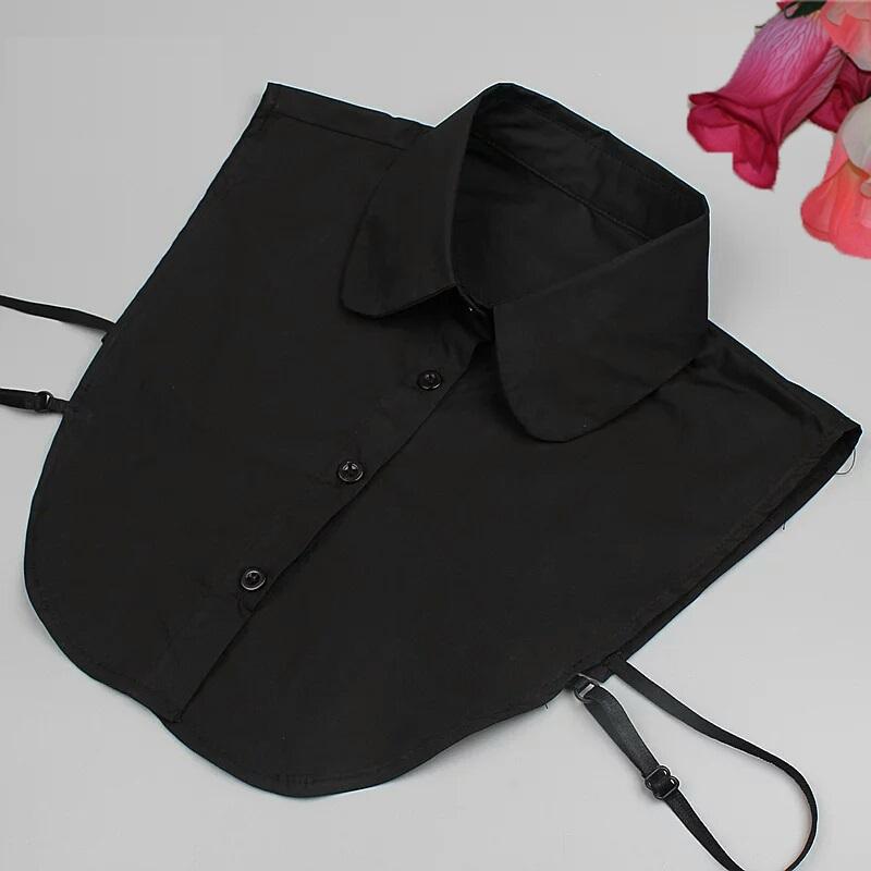 Plaid Women Shirt False Collars White  Removable Lapel Collars For Women Fake Collar Women Detachable Collars Nep Kraagie