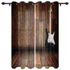 Music Stage Speaker Guitar Windows Curtains for Living Room Bedroom Window Treatments Household Kitchen Curtains