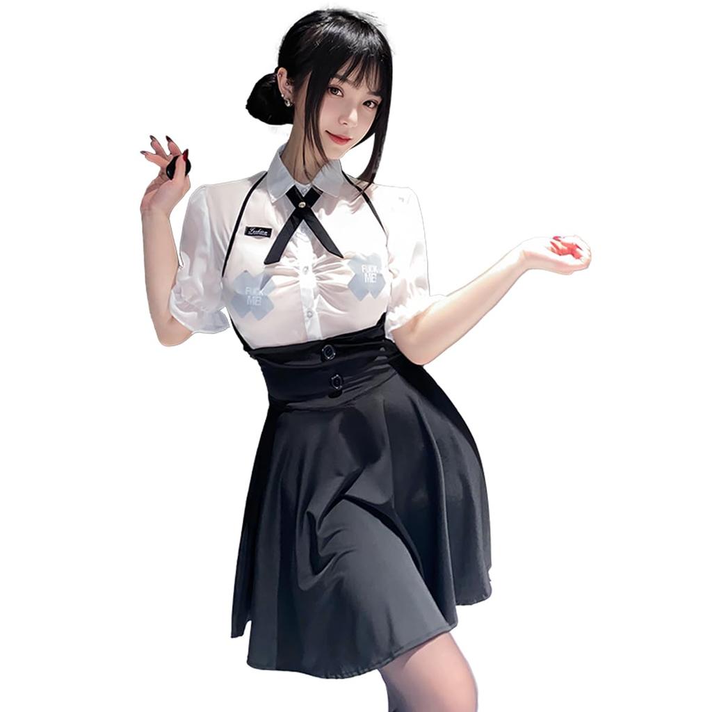 Sexy Cosplay Secretary OL Female Teacher Style Uniform Transparent Open Chest Ultra Thin Workplace Temptation Sexy Extreme Pervert Uniform Temptation