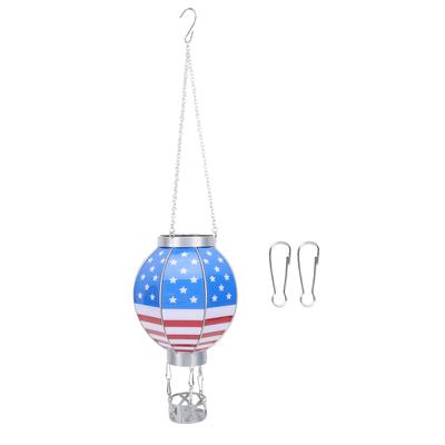 Heißluftballon Solar Laterne Dekorative Solar Hängeleuchte mit Kerzenhalter für Hof