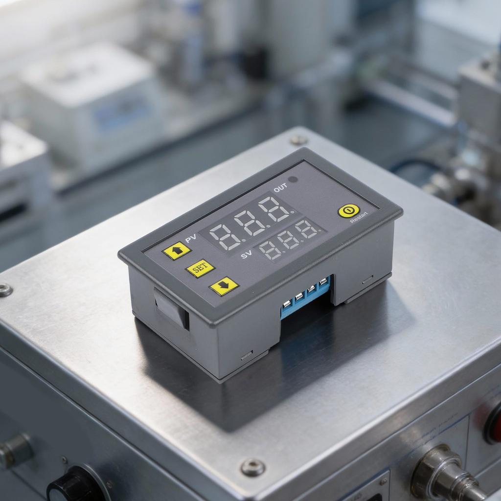 Dual LED Display Cycle Timer Control Switch Compact For Embedded Installation Cyclic And Periodic Modes 79*43mm