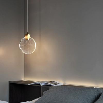 Modern LED Pendant Light Circular Pendant Lamp 3 Color Temperatures Easy To Install Decorative Chandelier Long Hanging Light