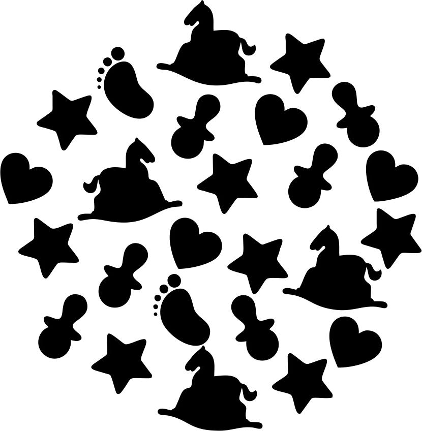 Printtoo Wooden Rubber Round Stamp Kids Favor Pattern Scrap-booking Craft Textile Stamps-2