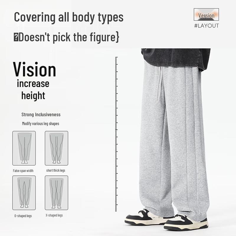 MINISO Men's Autumn Loose Straight-Leg Casual Pants