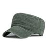 Y2k Flat Top Hat Washed Cotton Visor Hat Casual Cadet Cap  Unisex