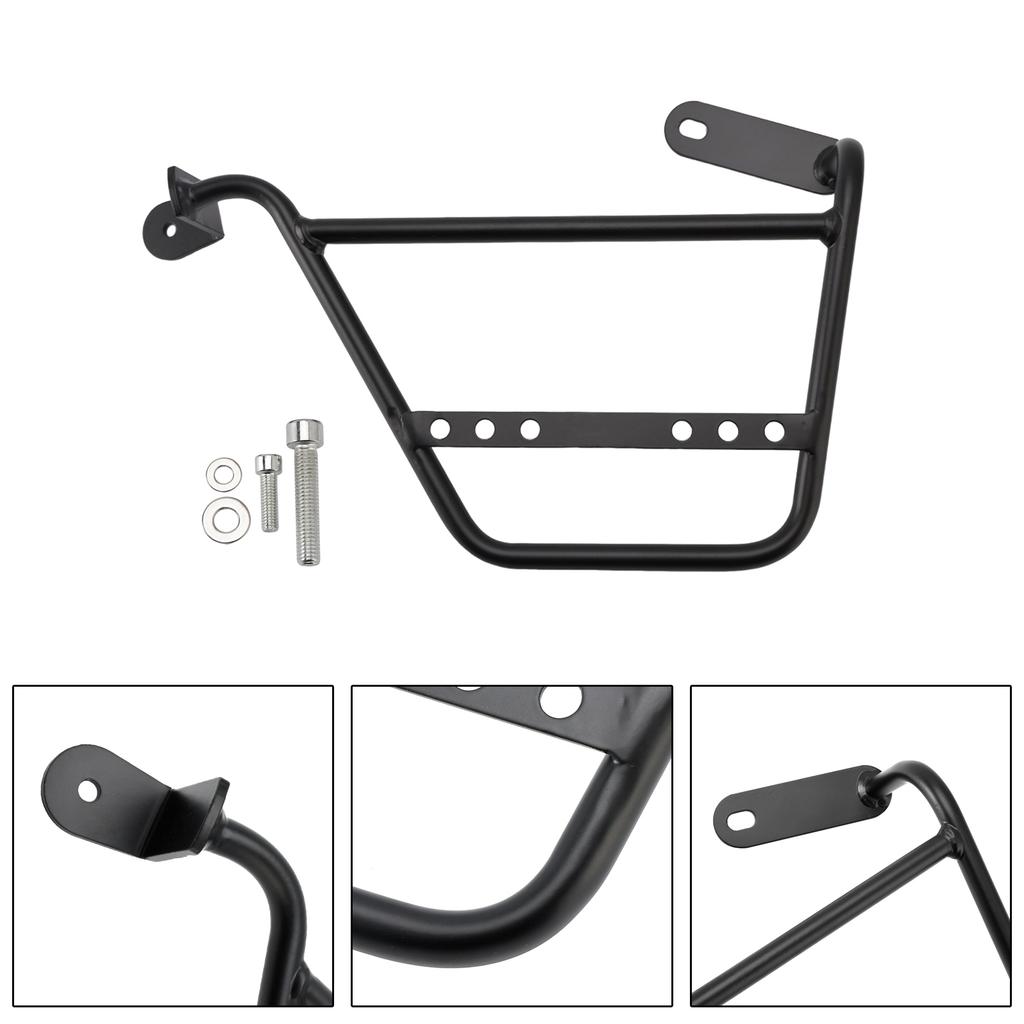 Luggage Rack Side Saddle Bag Mount Bracket Black For Guzzi V7 750Cc 21-24