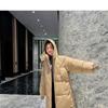 Frauen Herbst Und Winter Lose Lange Daunen Baumwolle Jacke Einfarbig Casual Verdickte Baumwolle Mantel