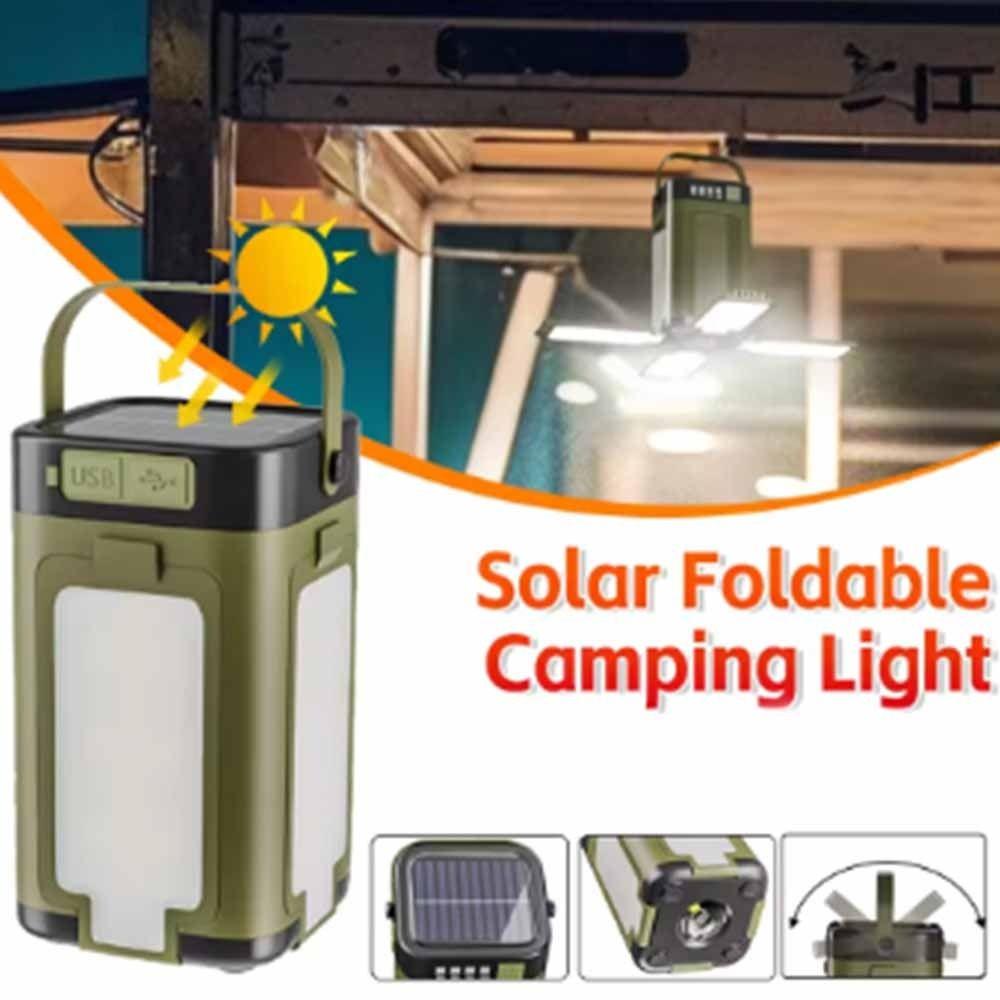 Large Capacity Camping Lantern Solar Charging Hanging Tent Light  Portable Lighting