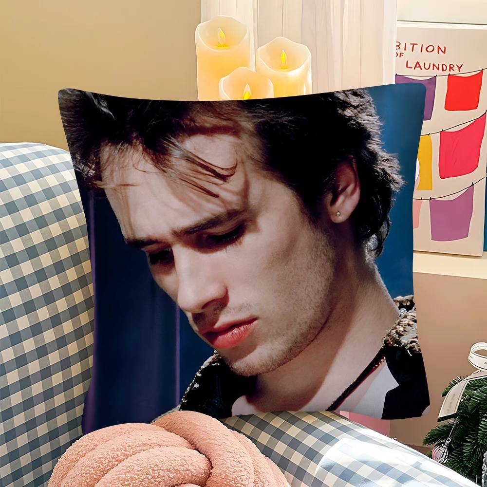 Retro Jeff Buckley Pillow Case Fashion Square Pillowcase Bedroom Sofa Room Ins Decoration Leisure Cushion Cover