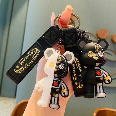 Adorable Cartoon Bear Keychain Pendant - Couple Car Bag Ornament Small Gift