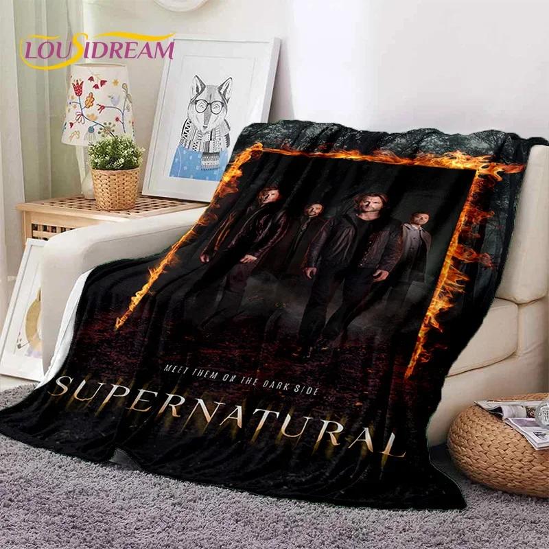 Supernatural Dean Sam Soft Flannel Throw Blanket for Bed Sofa Picnic Outdoor Leisure Nap Gift