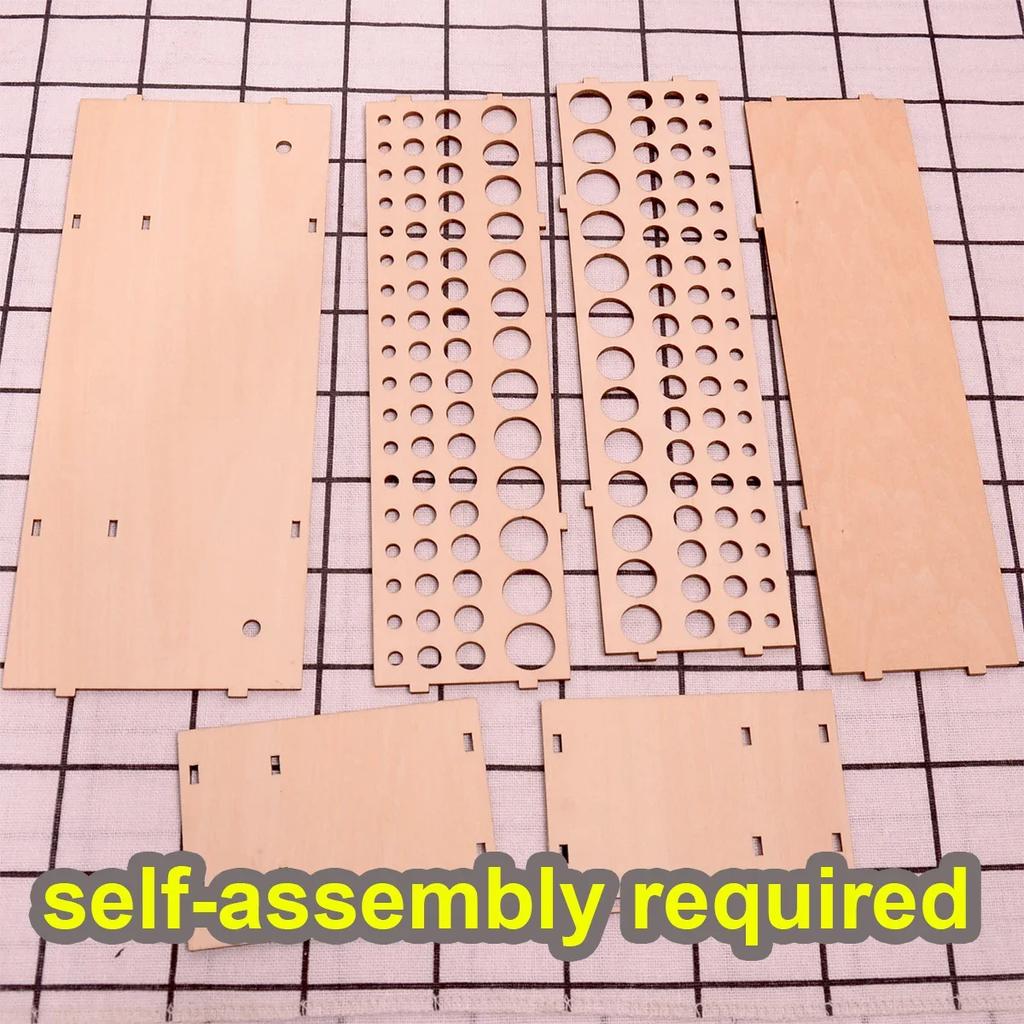 67/71 Hål Trä Penna&Penselhållare Organizer Artister Studenter Smink Skrivbordsförvaring Målningsmaterial Organisation Pappersvaror