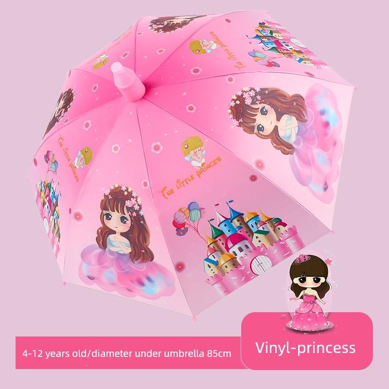 Children's Umbrella with Waterproof Cover, Vinyl Sun Protection, Automatic Sunshade Umbrella for Kindergarten and Primary School Students, Rain or