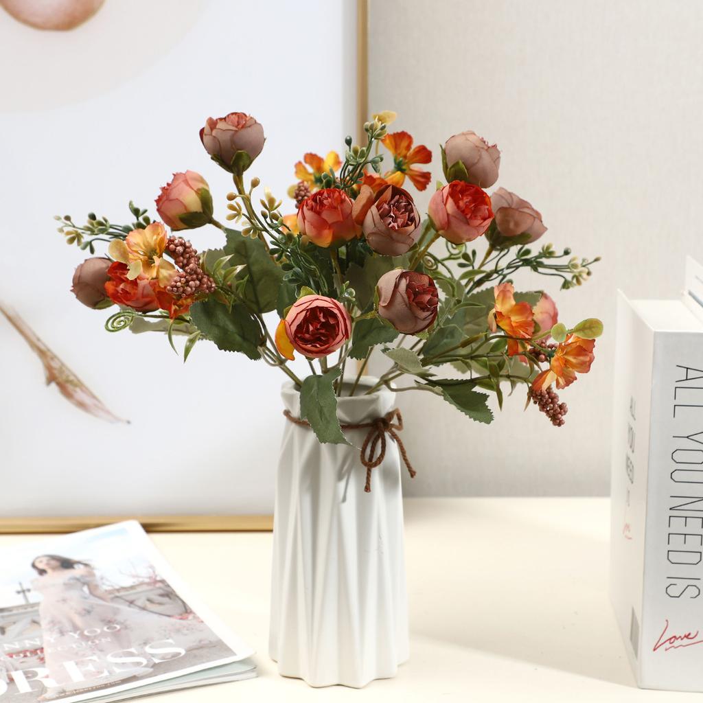 Rote Pfingstrose Kunstblume Heim Wohnzimmer Tischdekoration Kunstblumen Requisiten Blumendekorationen