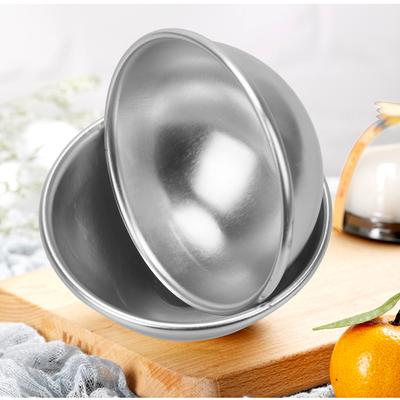 6 Stück DIY Werkzeug Backform Halbkreis Kugelform Badekugelform Aluminiumlegierung Eis Kuchenform