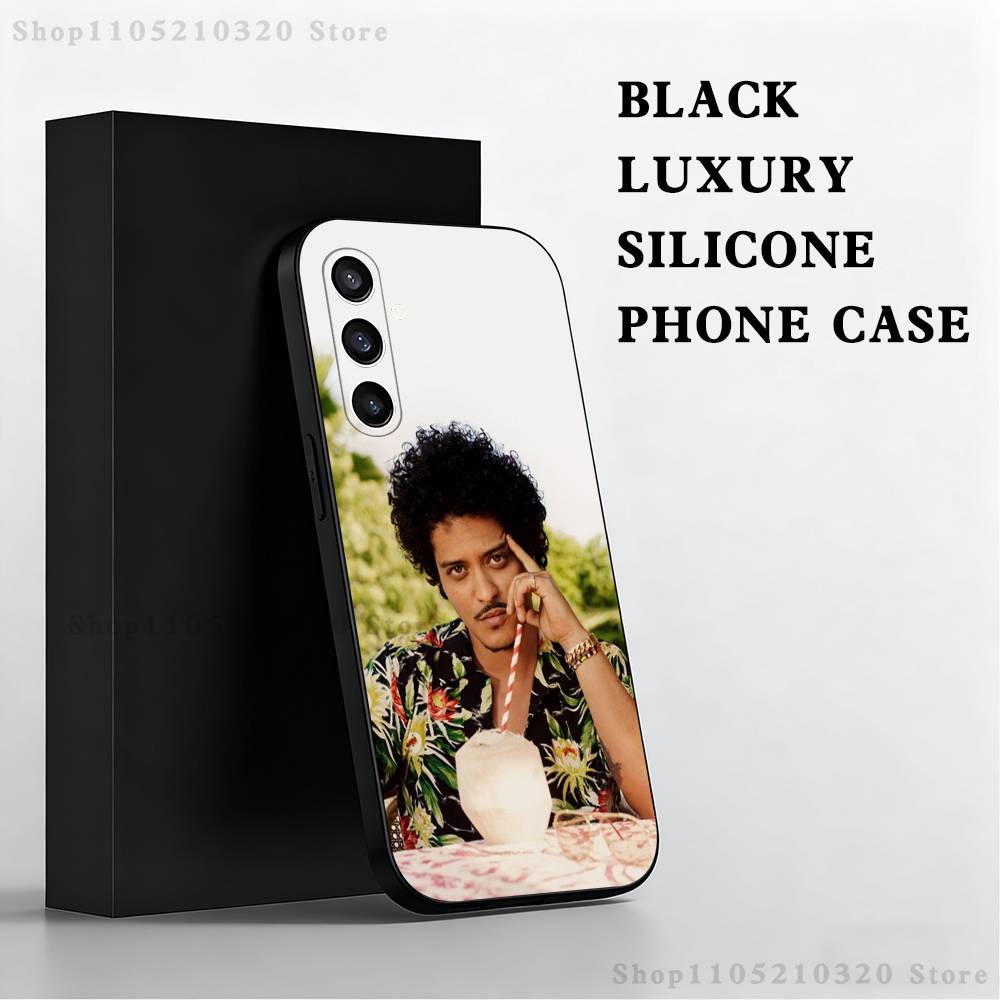 

Singer B-Bruno M-Mars Phone Case For Samsung S25,S24,S21,S22,S23,S30,Ultra,S20,Plus,Fe,Lite,Note,10,9,5G Black Cover SamsungS22 5G