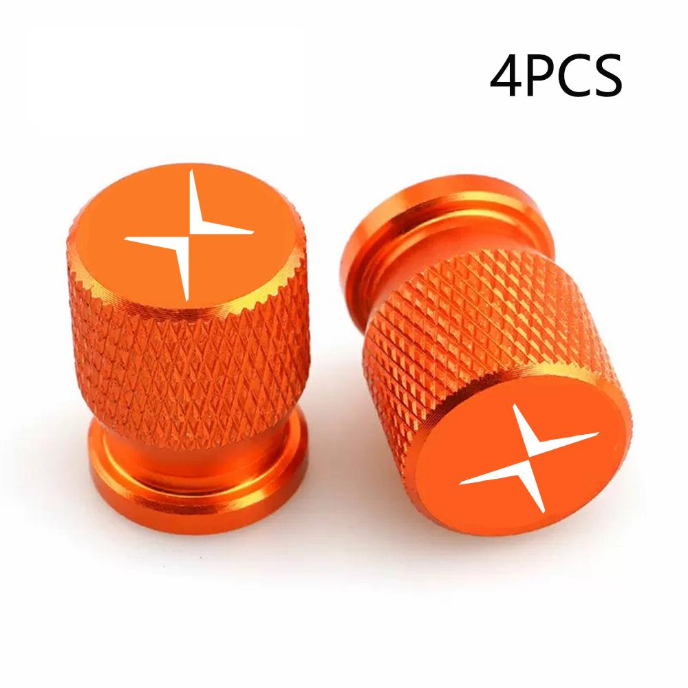 4pcs 4Pcs Car Emblem Tire Valve Covers Dust Caps Wheel Tire Valve Caps Covers for Volvo Polestar 2 Polestar 3