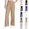 Girls High Waisted Versatile Color Casual Pants