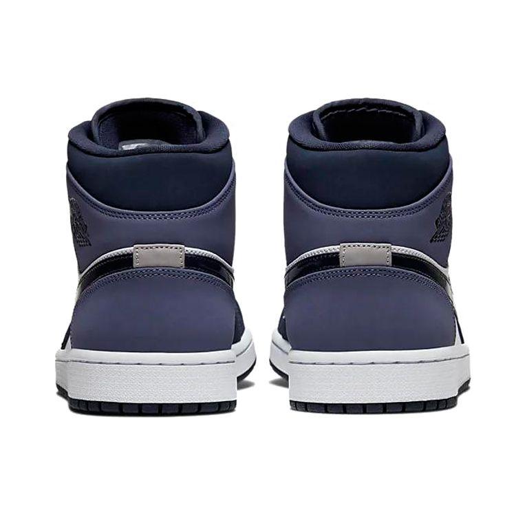 Air Jordan 1 Mid Sanded Purple Unisex Sneakers Obsidian Sanded-Purple-White 554724-445