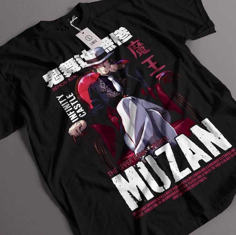 Anime Demon Slayer Kibutsuji Muzan Black T Shirt Size S - 5XL Unisex T-Shirt XXL