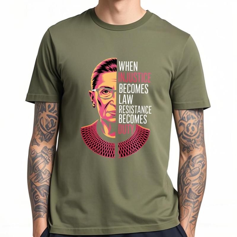 Cotton Summer For Him T Shirt When Injustice Becomes Law Resistance Becomes Duty Short Sleeve Cotton Oneck Tee Shirt