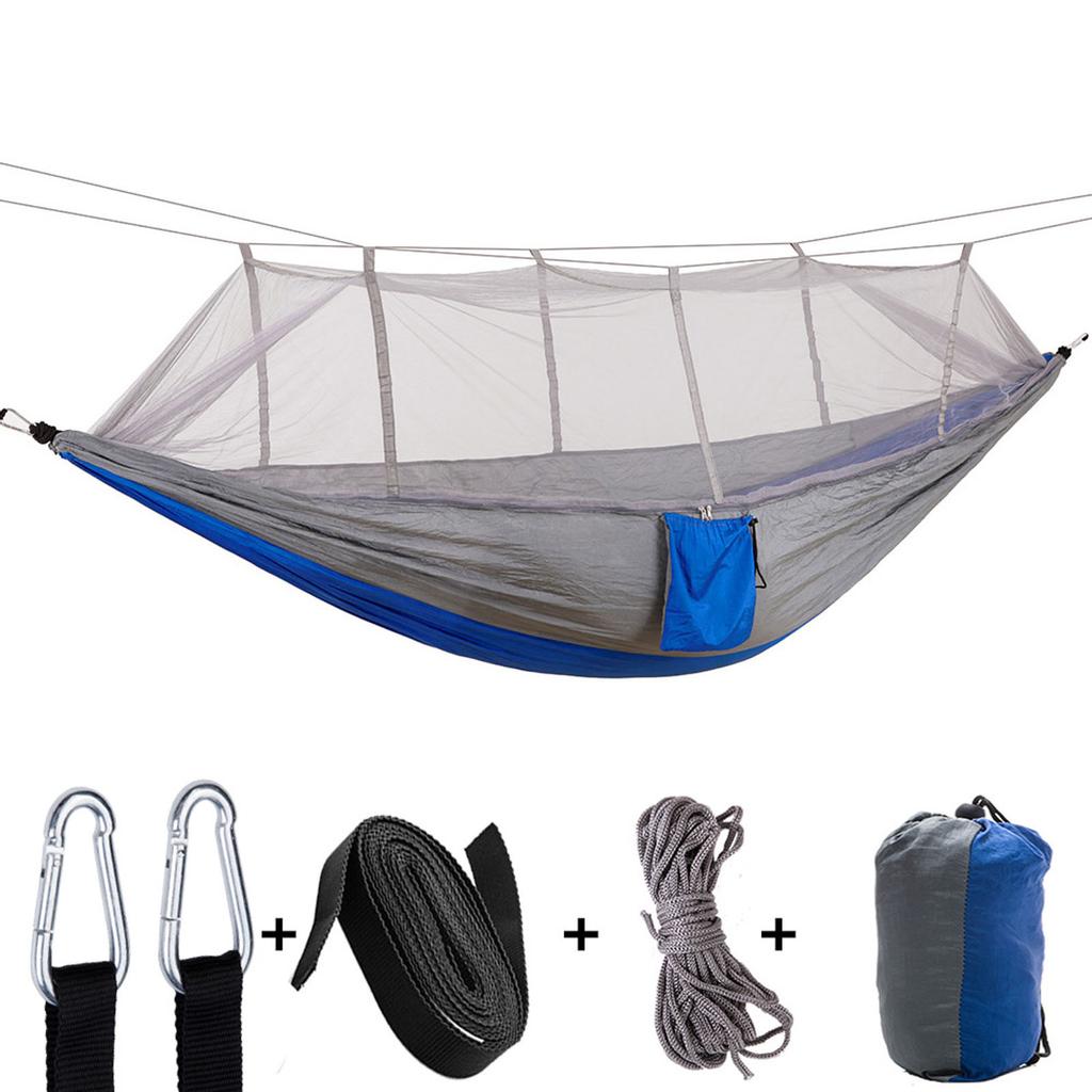 Outdoor Camping Double Green Sky Tent Hammocks With Mosquito Net