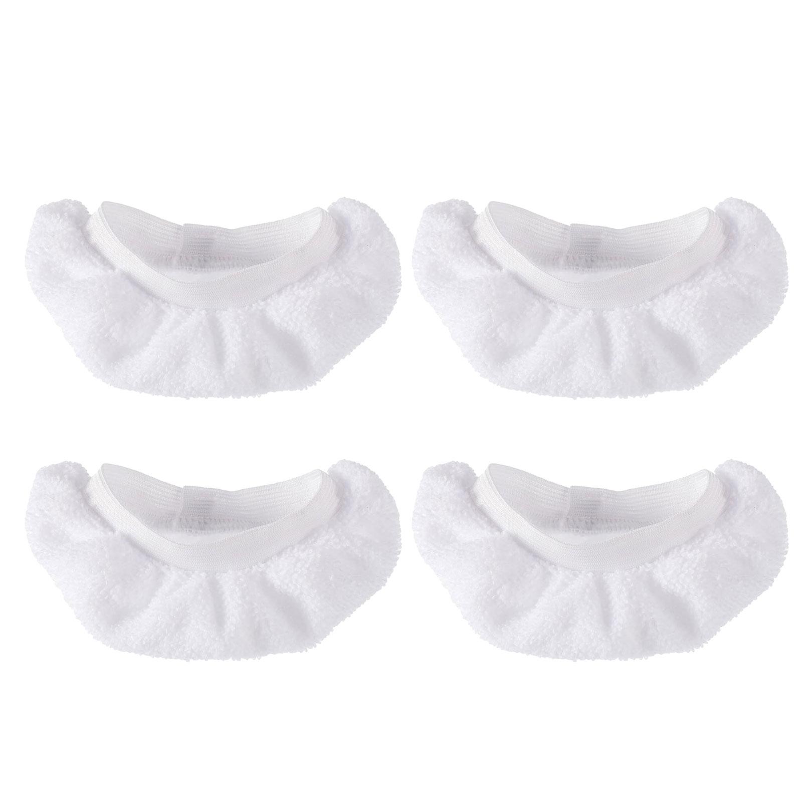 

4 шт. паровых насадок для швабры, совместимых с ручным паровым очистителем, салфетки из микрофибры, многоразовые моющиеся насадки для уборки дома белый