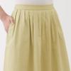 MUJI Women's Hemp Cotton Easy Long Skirt, BE1VBA5S, Yellow, Size M