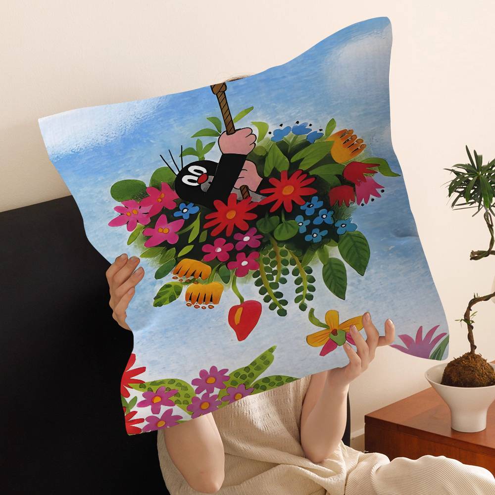 Милая Искусство Крот Подушка Наволочка Декоративная Подушка Диван Домашний Декор чехол наволочки 30x30cm