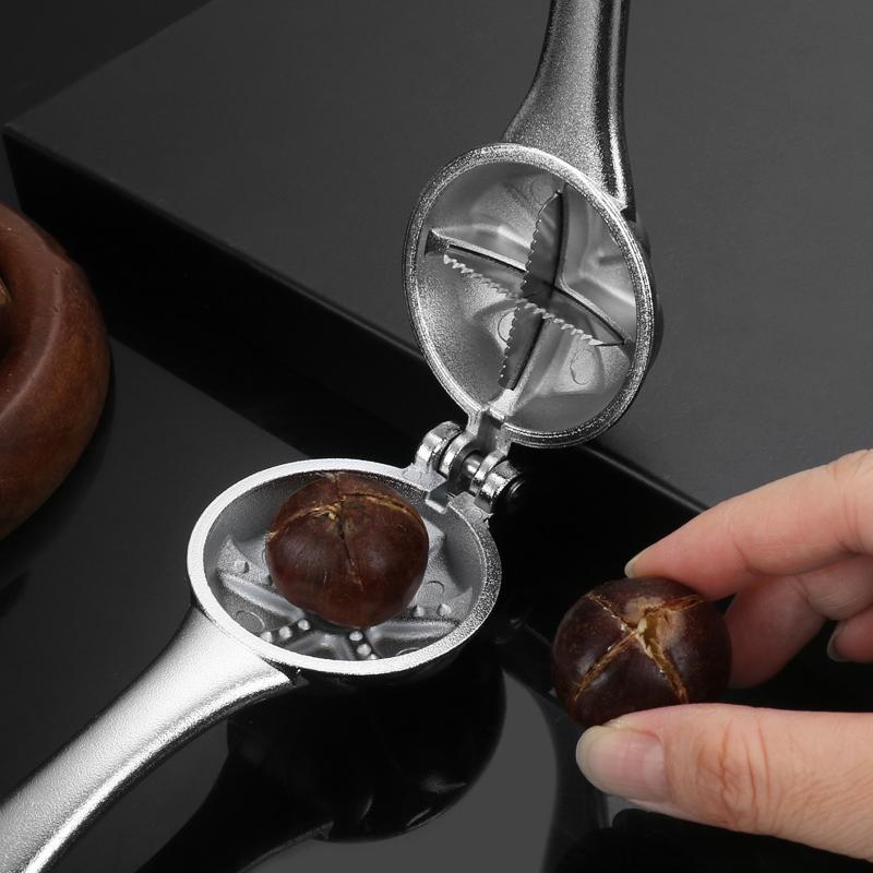 2in1 Stainless Chestnut Opener Quick Nutcracker Sheller Sheath Opening Machine Cutter Nuts Opener Kitchen Household Supplies