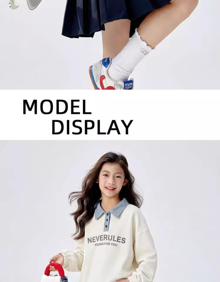 Girls' 2026 Spring/Autumn Sweatshirt & Pants Set - Stylish Two-Piece Outfit for Big Kids