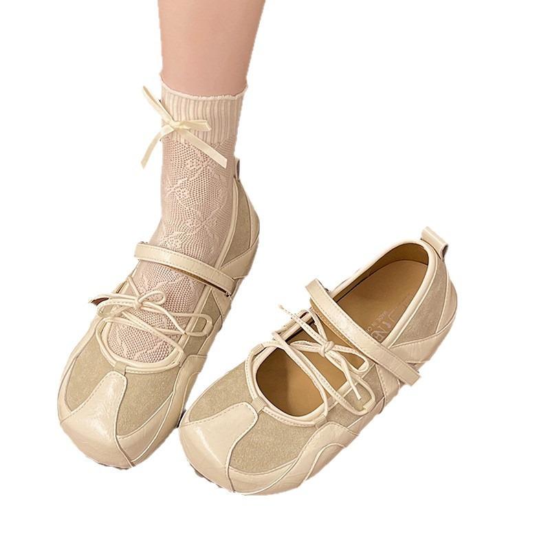 Stylish and comfortable silver Mary Jane single shoes women's new autumn casual ballet