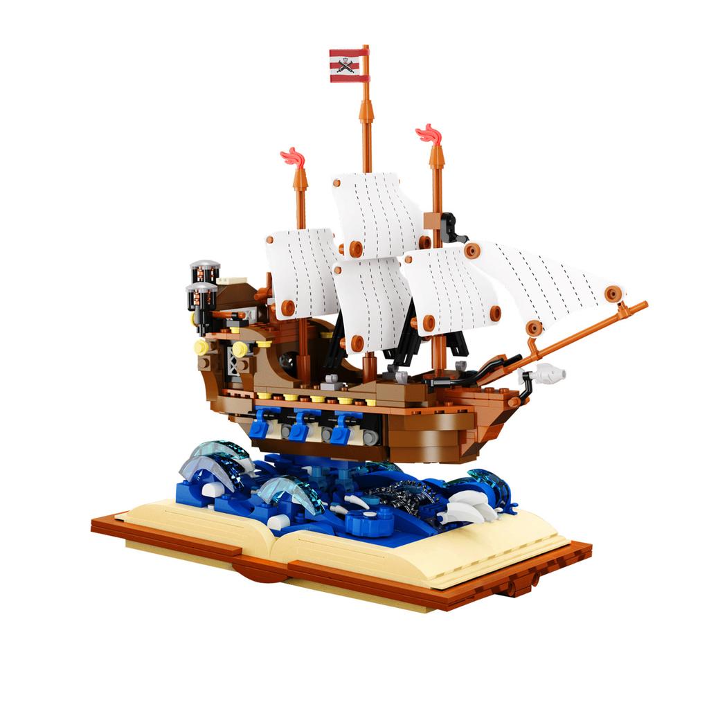 Creative Magic Book Building Block Magic Castle Tower Tree House Model Figure 3D Train Assembled Brick Toys for Birthday Gift