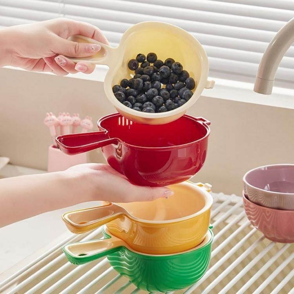 Thick Wall Fruit Washing Basket Food Grade Vegetable Storage Basket  Vegetable Washing