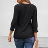 Women's Fashion Loose-Fit Brushed Pique Short-Sleeve Top With Round Neck