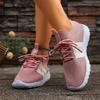 Fashion Ladies Shoes 2025 Hot Sale Lace-up Women's Vulcanize Shoes Fashion Color Matching Outdoor Slip-Resistant Casual Mesh Sneakers