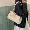 Xeie Thuk Tote Bag Women PU Woven Texture Handheld Shoulder Daily Commute