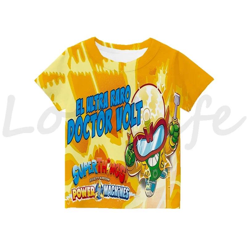 Kids SuperTings T Shirt Harajuku Boys Girls Cartoon Print T-shirts Summer Short Sleeve Children's Clothing Comfortable Tee Tops