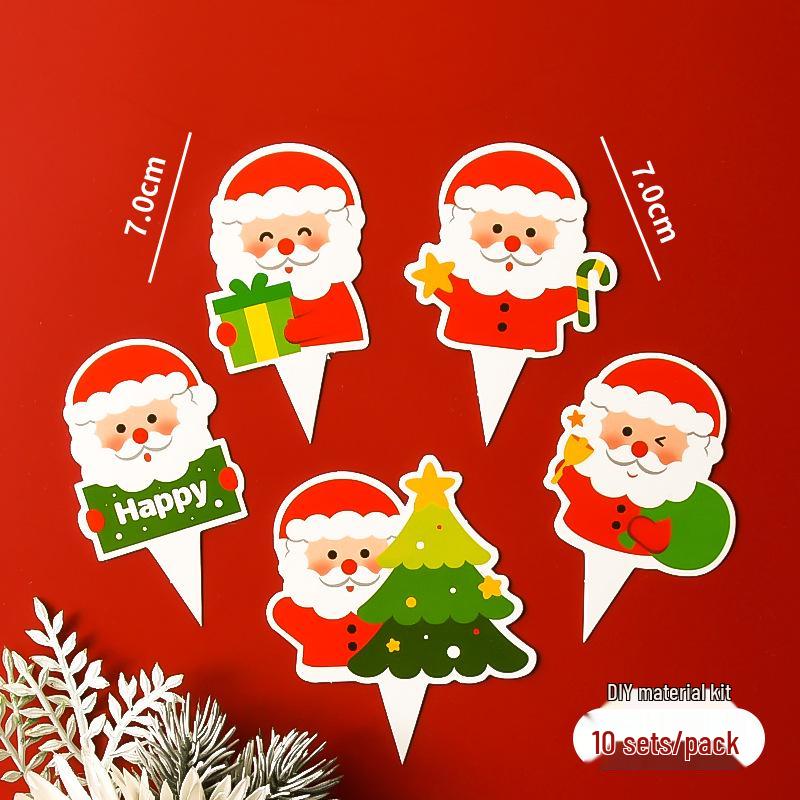 

Популярні м які клейові різдвяні прикраси для торта: Вставки Дід Мороз і Сніговик для святкових десертів