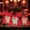 50/100Pcs Year Of The Horse Candy Bags With Drawstring Candy Gift Bags Snowflake Crisp Bag Chinese  Year Party Decoration