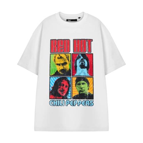 Red Hot Chili Peppers Unisex Adult Squares Short-Sleeved T-Shirt