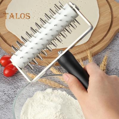 İğne Zımba Rulo Tekerlek Pizza Ekmek Pasta Pasta hamur açma makinesi Plastik Saplı Bıçaklama Delikleri Pizza Rulo Pimi Pişirme Araçları İğne Tekerlekler